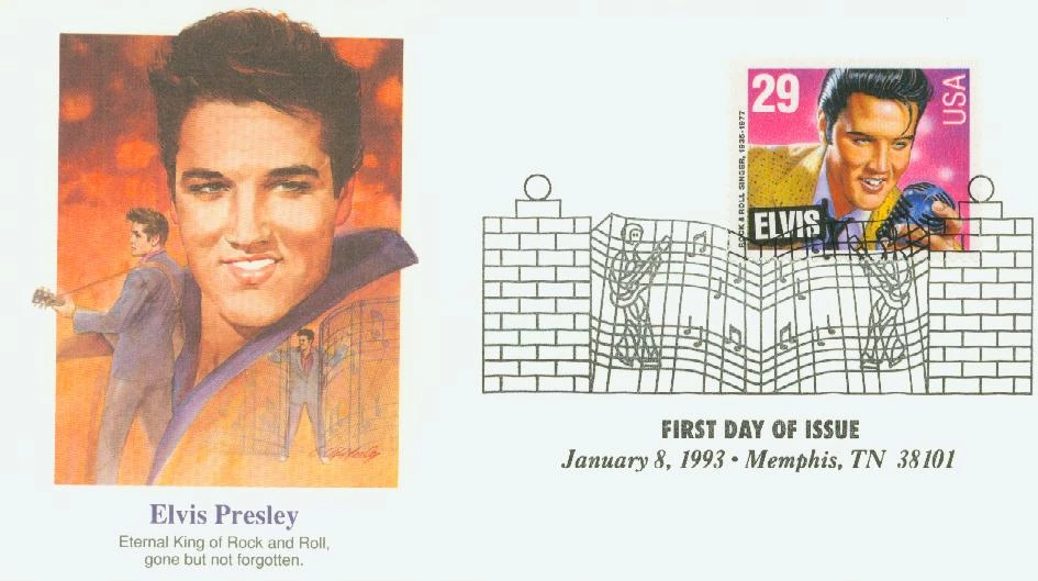 2721 - 1993 29c Legends of American Music: Elvis Presley - Mystic