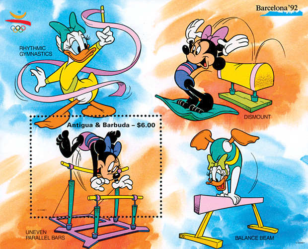 ディズニースタンプアート「Olympics」 MDS232C - 1992 Disney's Barcelona Summer Olympics, Mint Souvenir