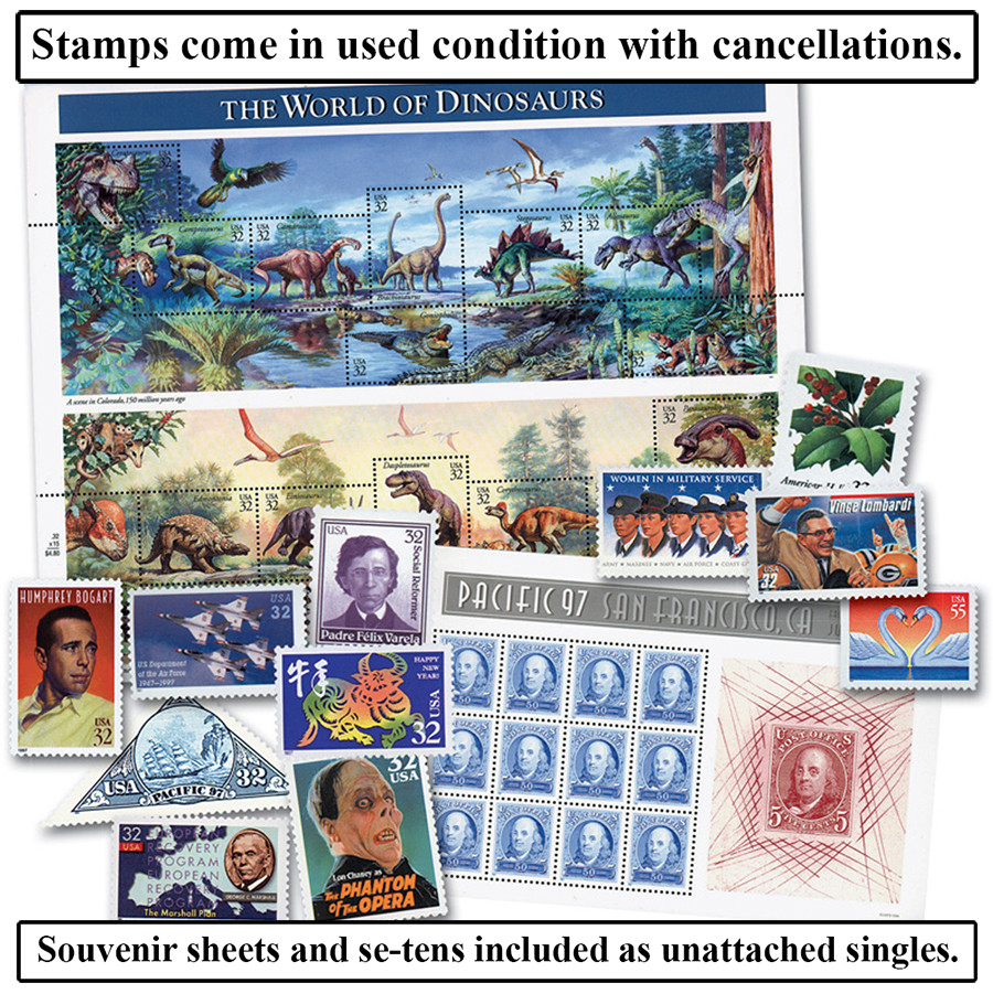 YS1997C - 1997 Complete Commemorative Year Set - 118 Stamps (used