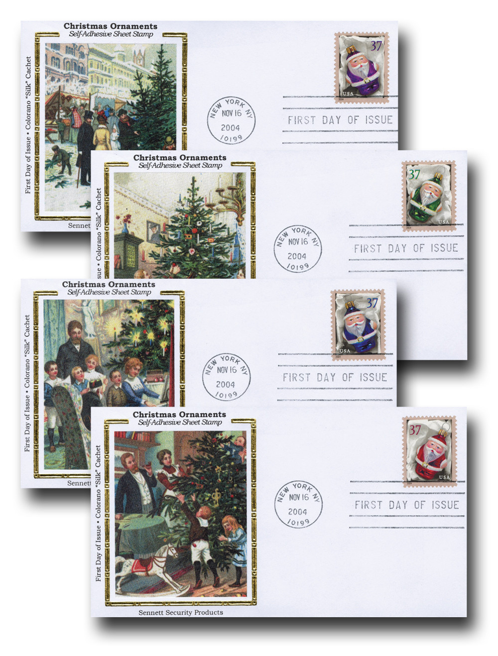 330199 -- Colorano Silk First Day Cover Set -- First Day Cover