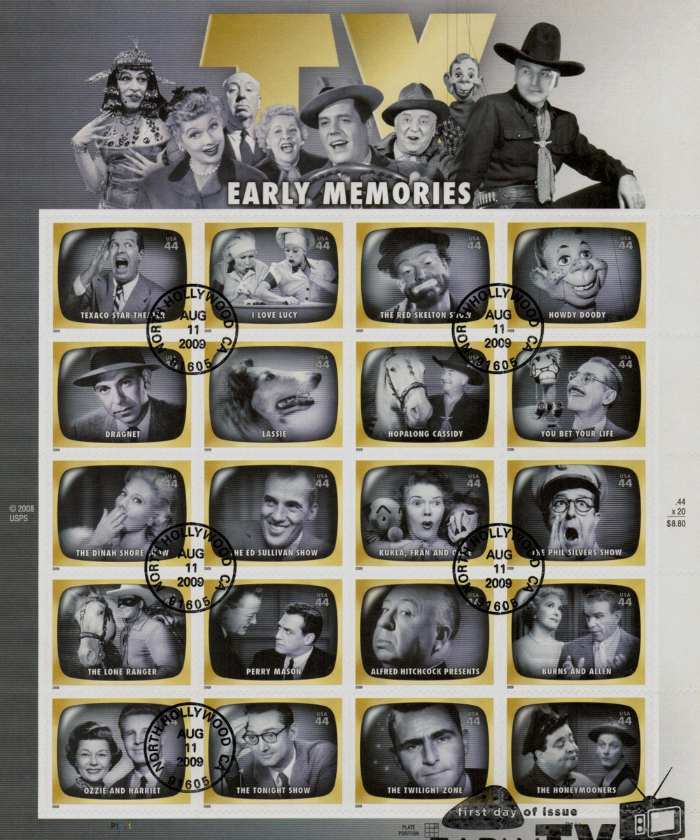 4414 - 2009 44c Early TV Memories - Mystic Stamp Company