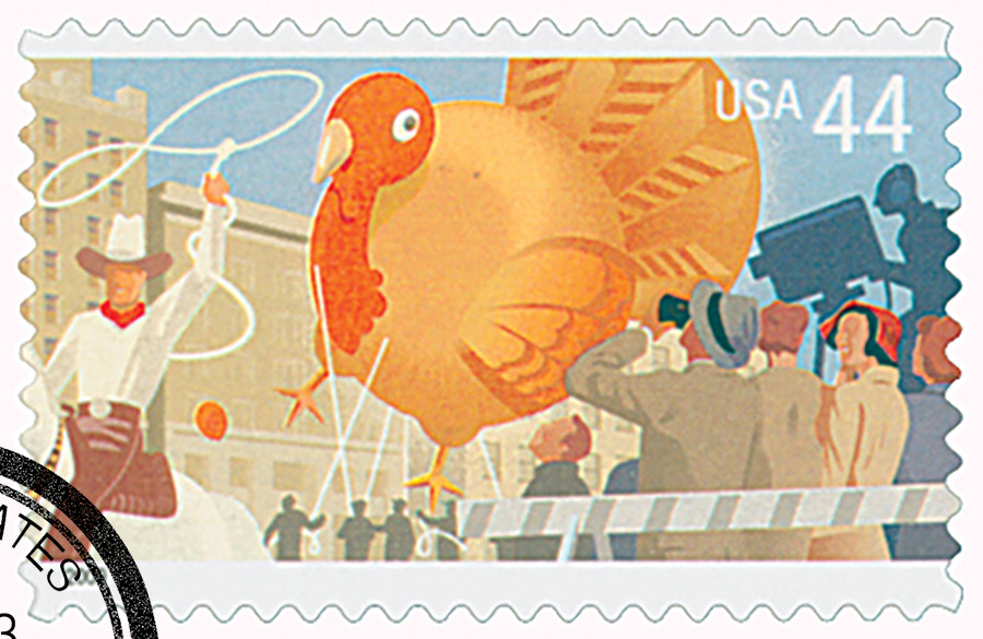 4420 - 2009 44c Thanksgiving Day Parade: Turkey Balloon - Mystic