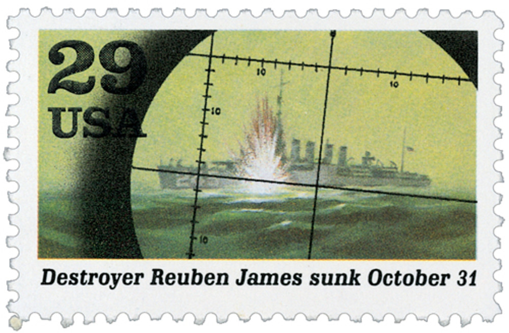 【洋書】FRANK ROBERT／ENDSTATION SEHNSUCHT 2559f - 1991 29c World War II: Destroyer Reuben James Sunk