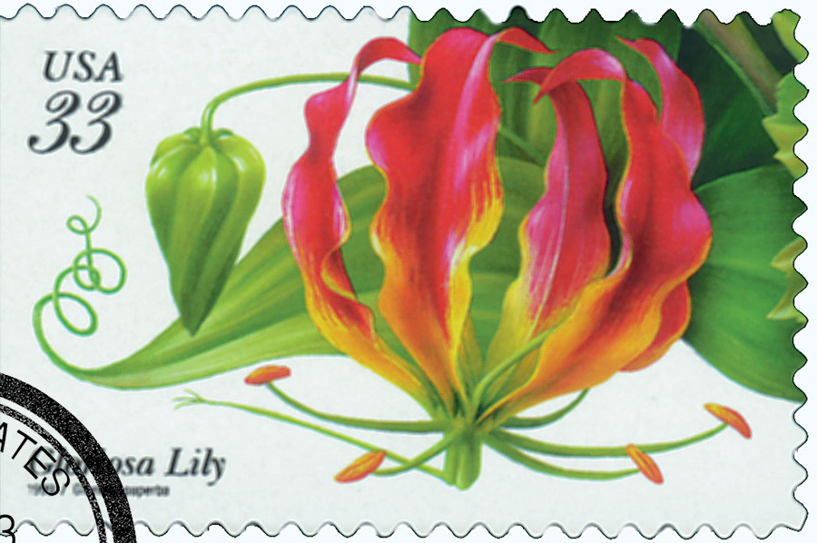 3312 - 1999 33c Tropical Flowers: Gloriosa Lily - Mystic Stamp Company
