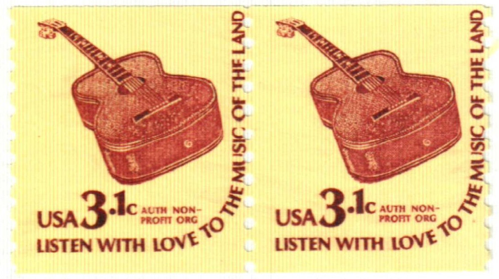 1613 - 1979 3.1c Americana Series: Guitar - Mystic Stamp Company