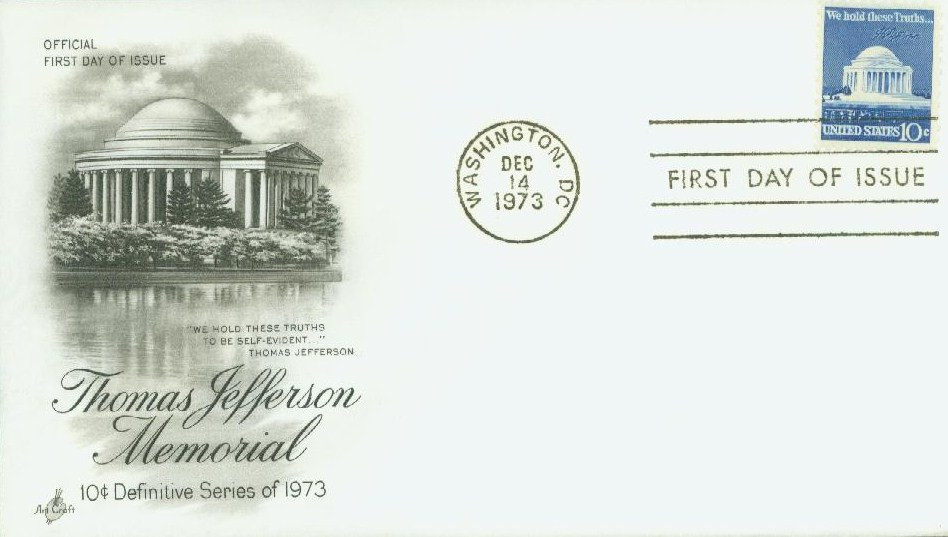 1510 - 1973 10c Jefferson Memorial - Mystic Stamp Company