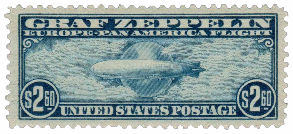 C15 - 1930 $2.60 Graf Zeppelin, Blue - Mystic Stamp Company