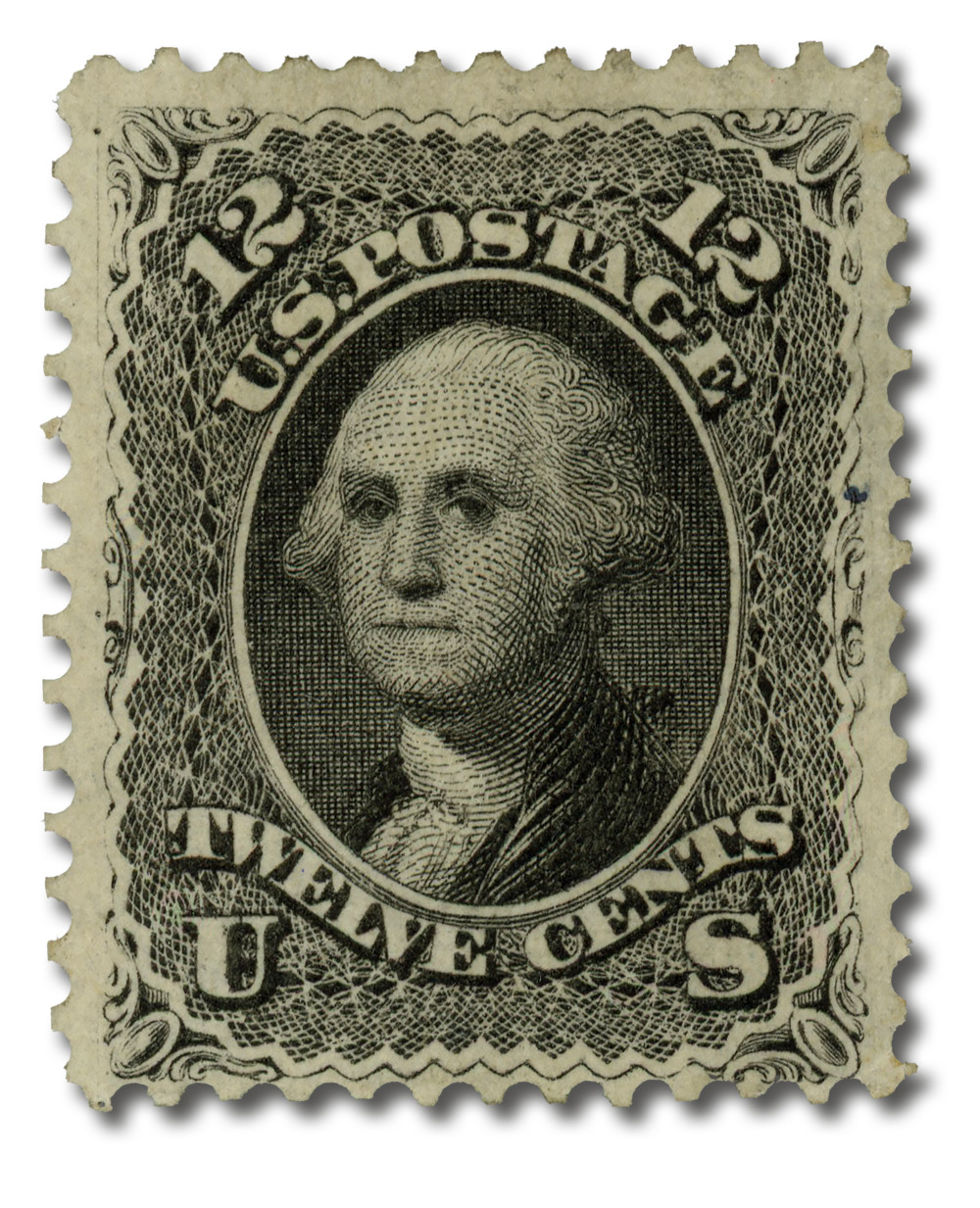 69 - 1861-62 12c Washington, Black, Perf. 12 - Mystic Stamp Company