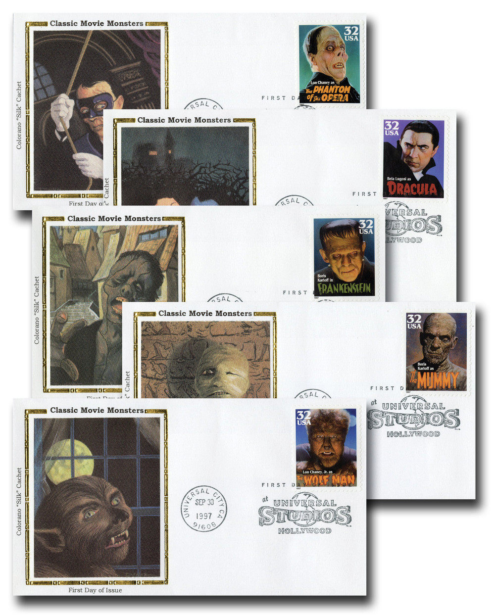 321820 -- Colorano Silk First Day Cover Set -- First Day Cover