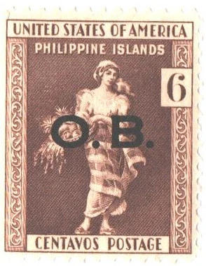 PHO17 - 1935 6c Philippine Islands Official Stamp, La Filipina