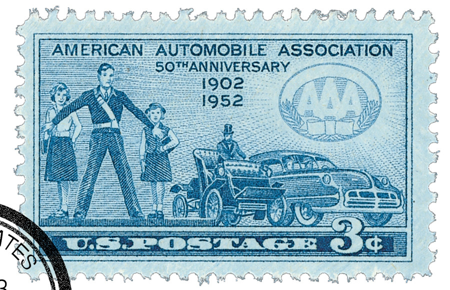 1007 - 1952 3c A.A.A. - Mystic Stamp Company