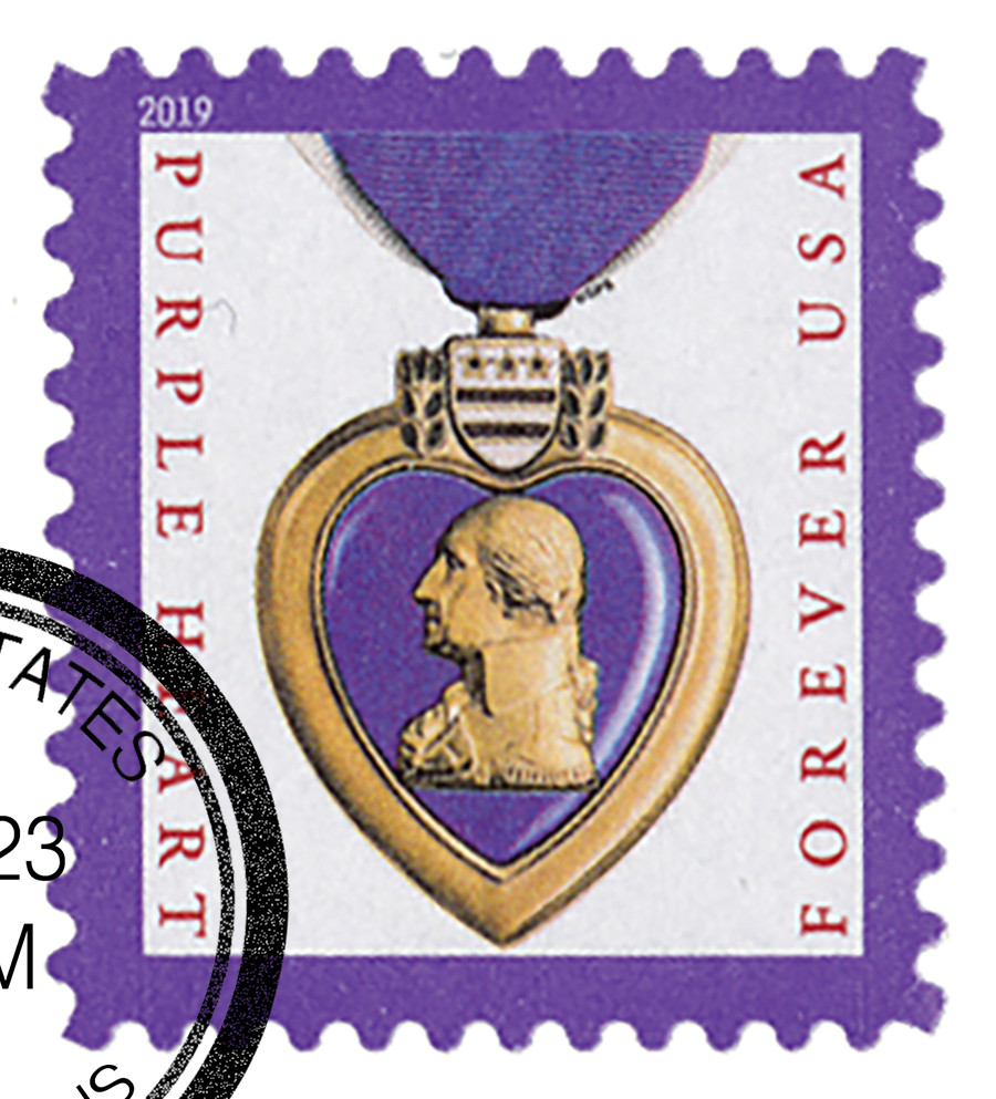 2018USA #5419 Forever Purple Heart Medal - Block Of 10 Mint Stamps - View #9