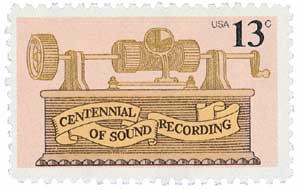 アメリカ　使用済み切手 一冊 1893-1977 1c-13cents 1705 - 1977 13c Sound Recording Centennial - Mystic Stamp Company