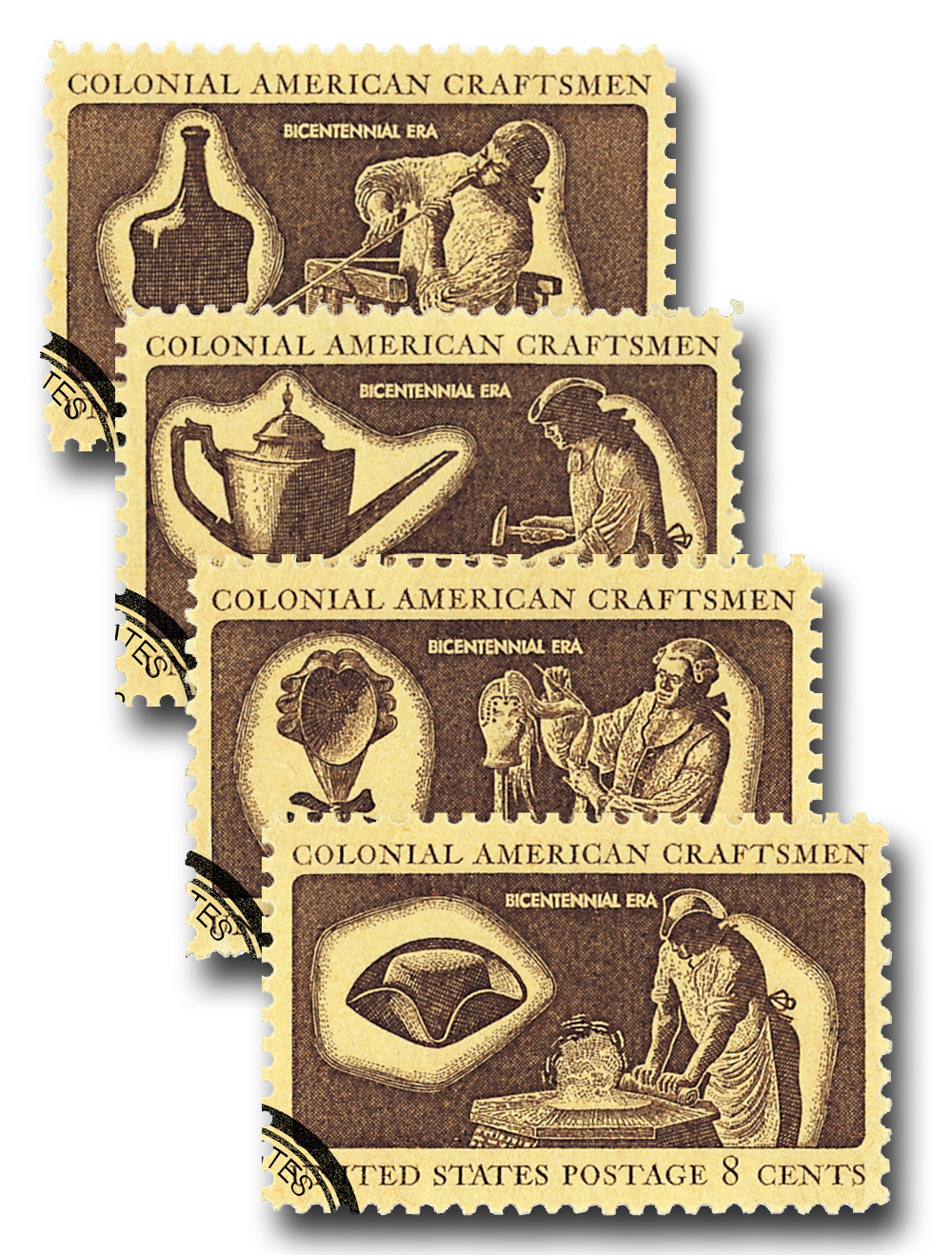 1456-59 - 1972 8c Colonial American Craftsmen - Mystic Stamp Company