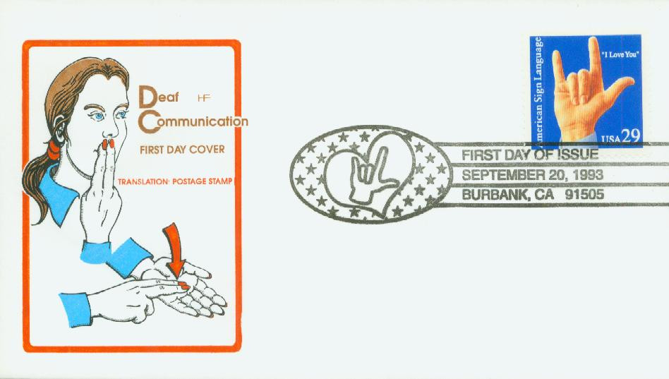 2784 - 1993 29c American Sign Language: 