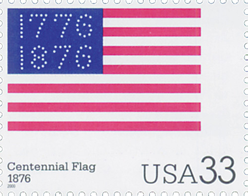3403p - 2000 33c The Stars and Stripes: Centennial Flag - Mystic