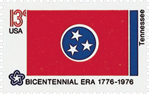 1648 - 1976 13c Bicentennial State Flags: Tennessee - Mystic Stamp