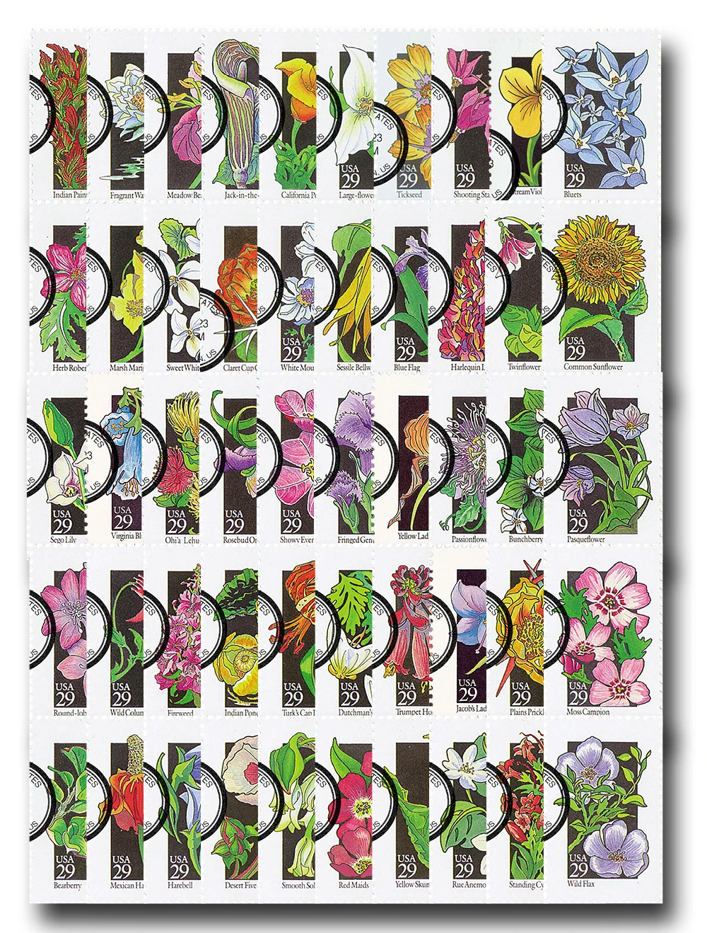 2647-96 - 1992 29c Wildflowers - Mystic Stamp Company