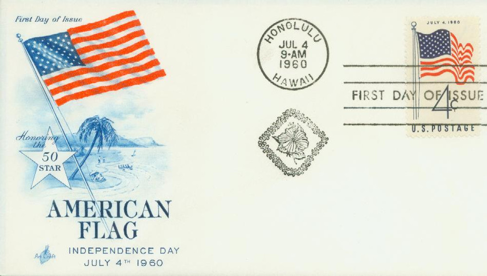 1153 - 1960 4c 50-Star US Flag - Mystic Stamp Company
