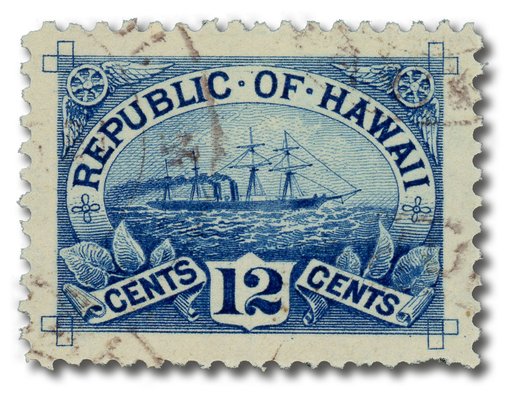 H78 - 1894 12c S.S. Arawa, Blue, Hawaii - Mystic Stamp Company