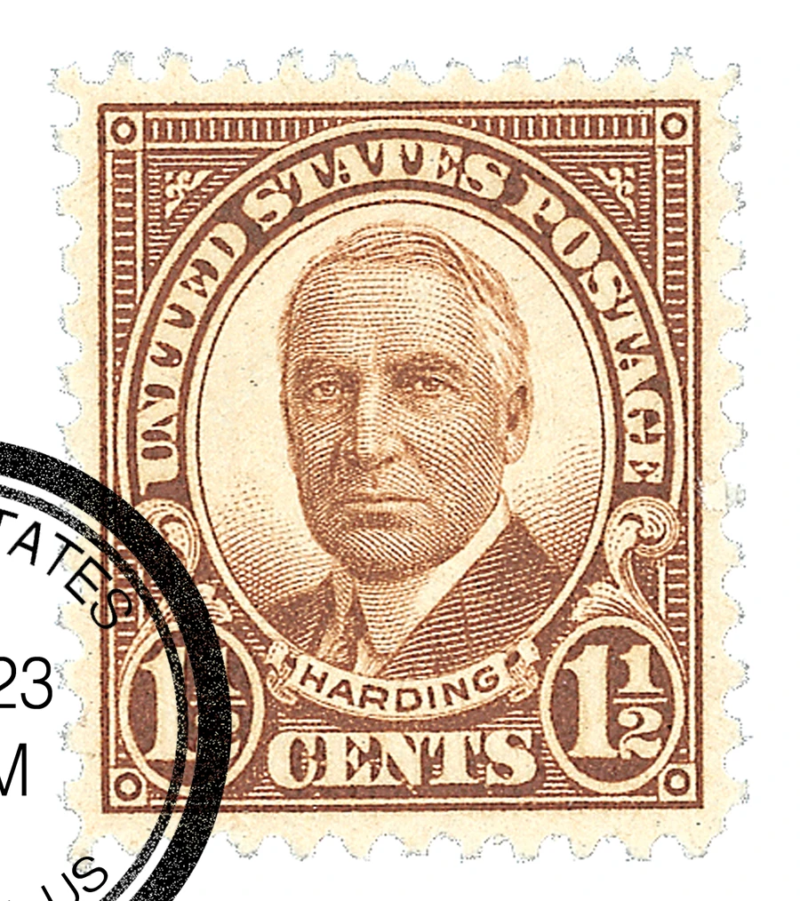684 - 1930 1 1/2c Warren G. Harding, Brown, Perf. 11x10.5 - Mystic
