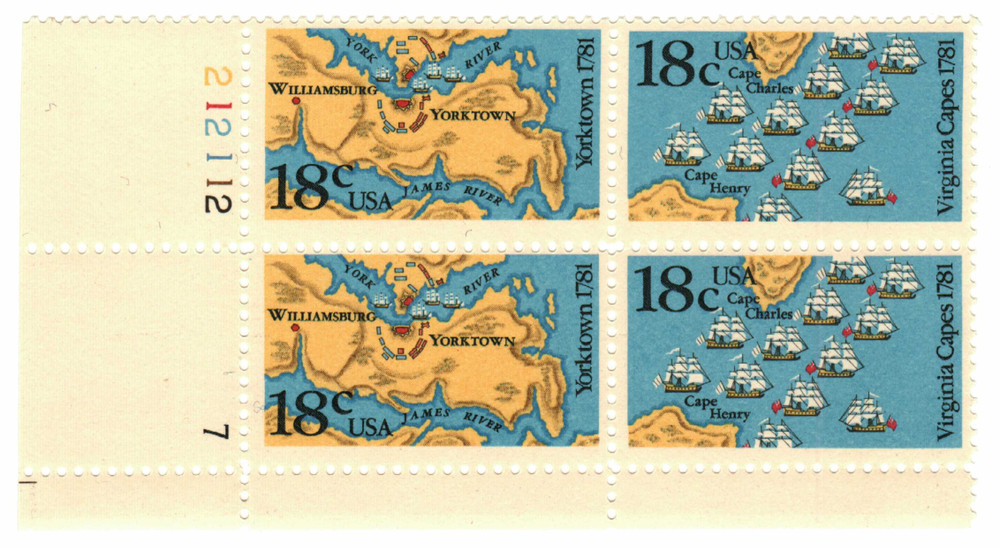 1937-38 - 1981 18c Battles of Yorktown & Virginia Capes - Mystic