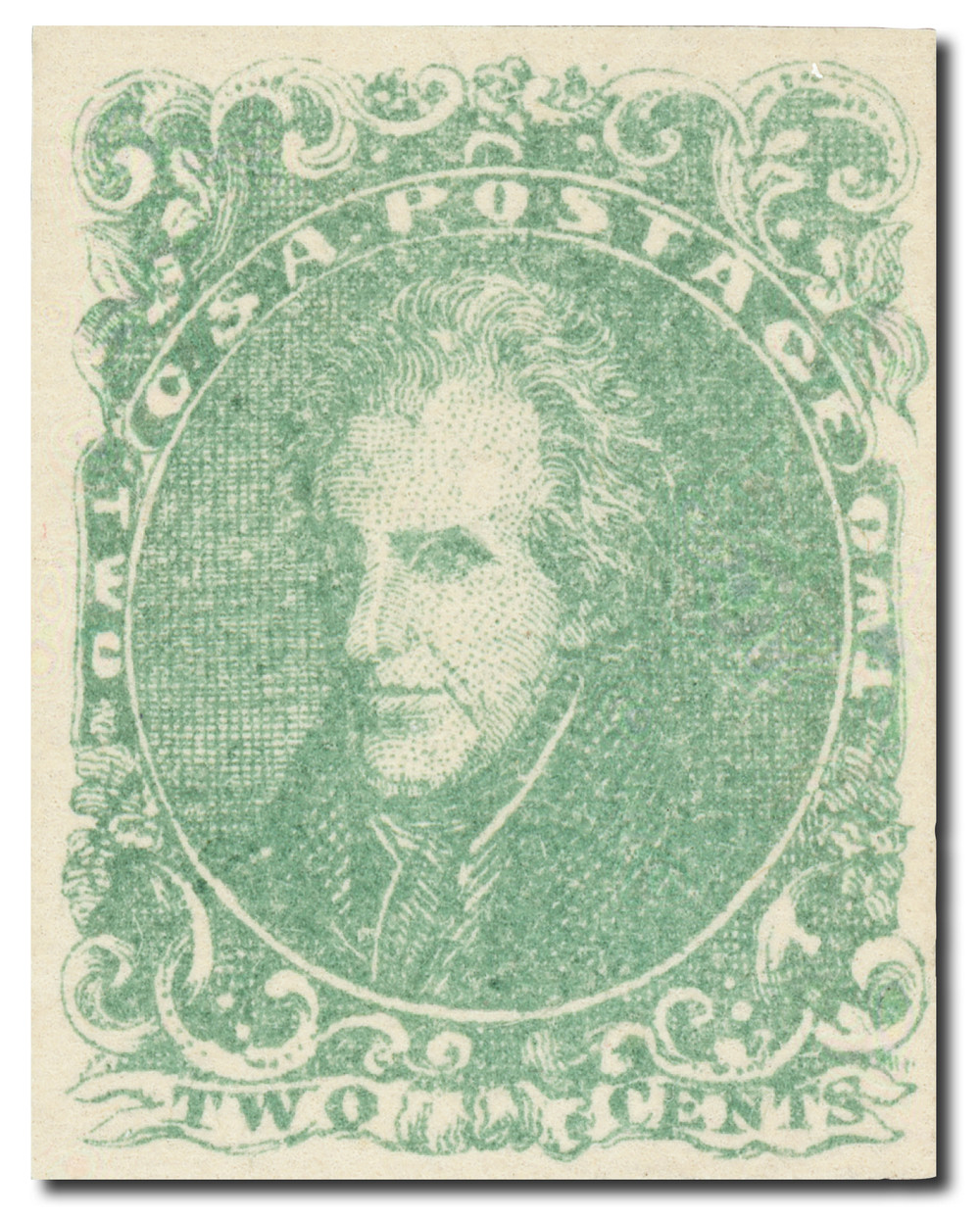 CSA3 - 1862 2c Andrew Jackson, Confederate States, Green, Soft