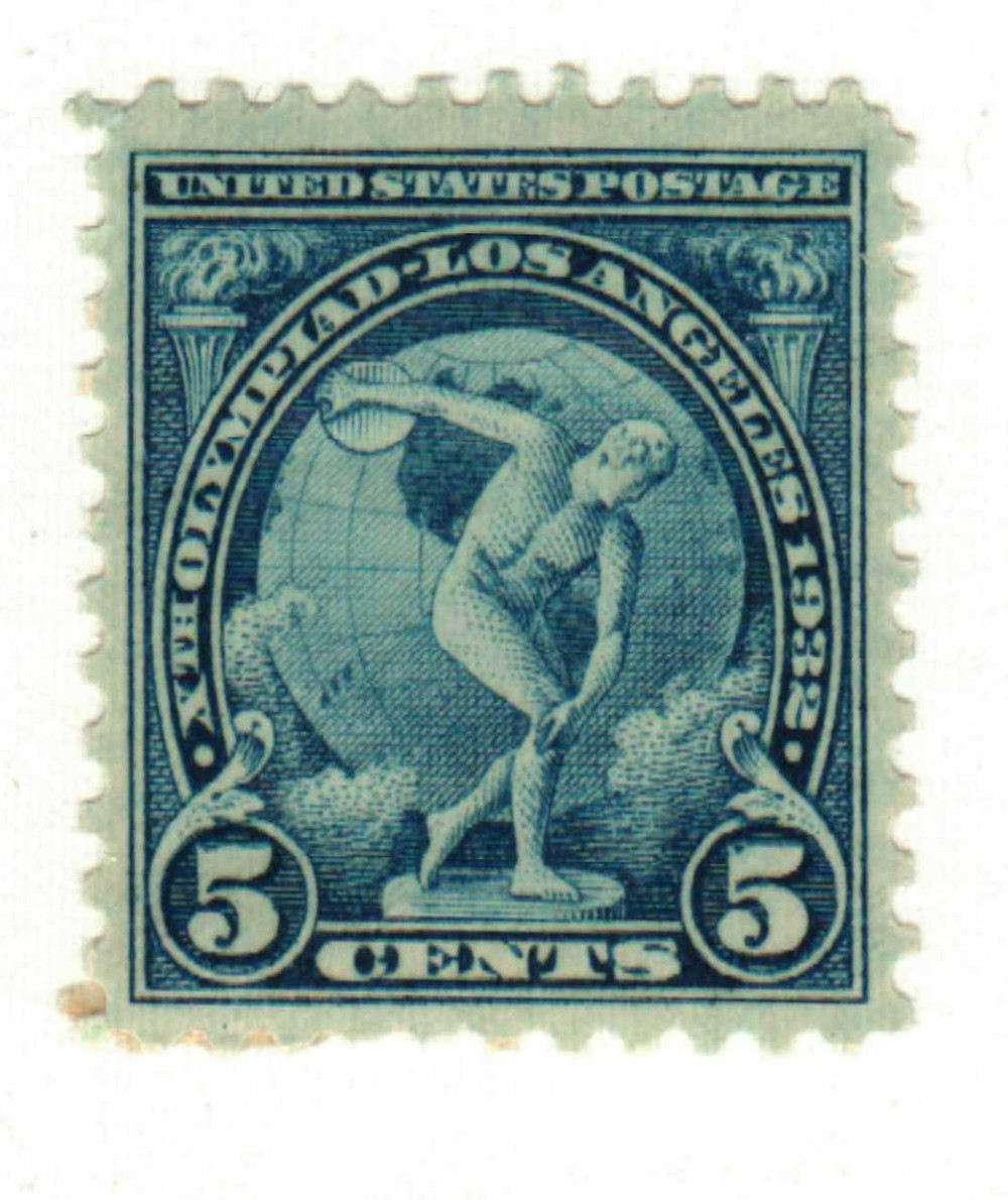 719 - 1932 5c 10th Summer Olympic Games: Discus Thrower