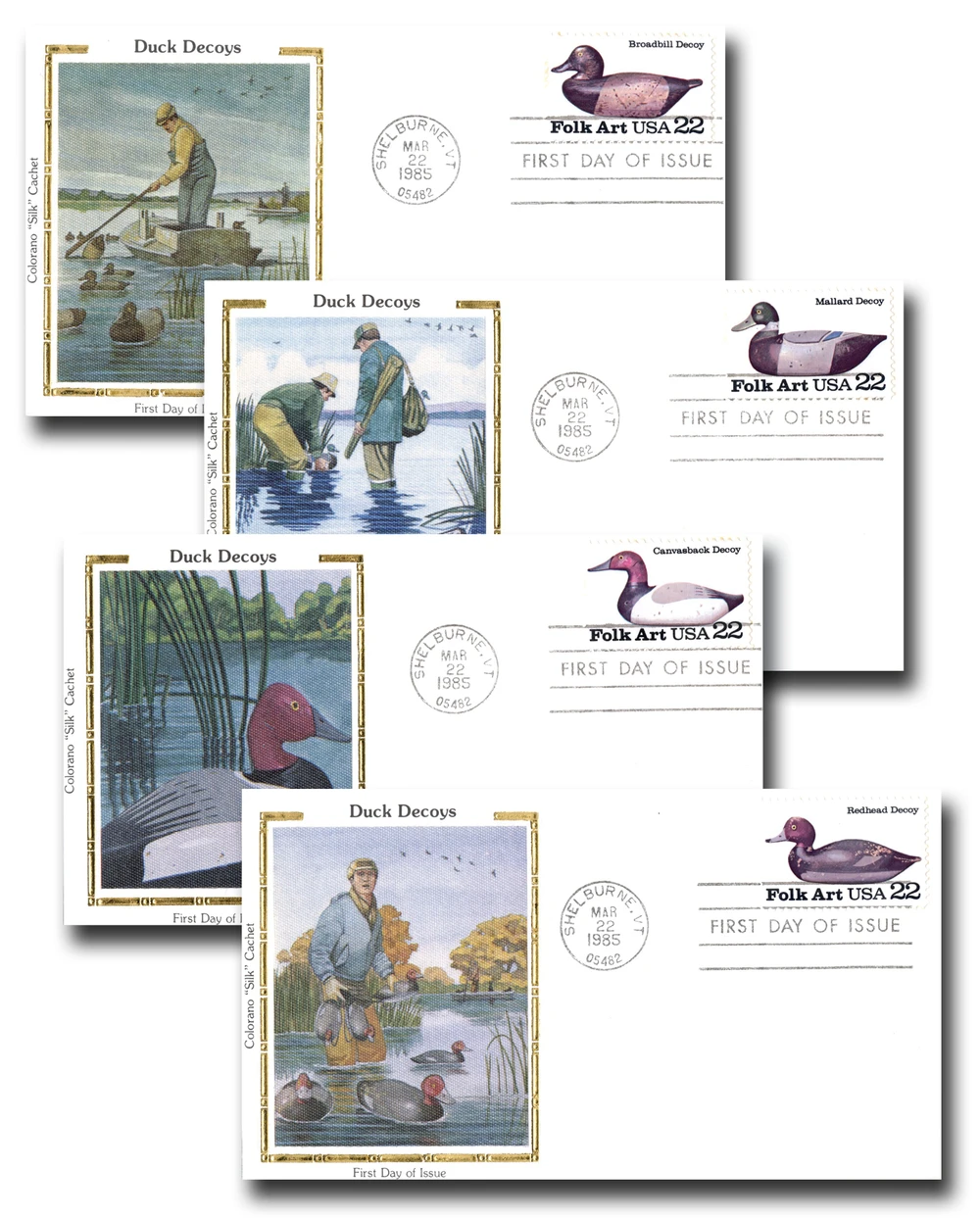 2138-41 - 1985 22c Broadbill Duck Decoys - Mystic Stamp Company