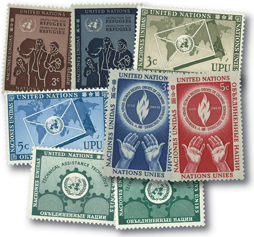 UNYS1953 - 1953 United Nations New York Year Set - Mystic Stamp