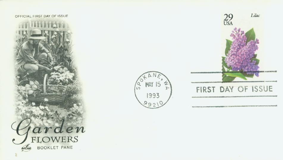 2764 - 1993 29c Spring Garden Flowers: Lilac - Mystic Stamp Company