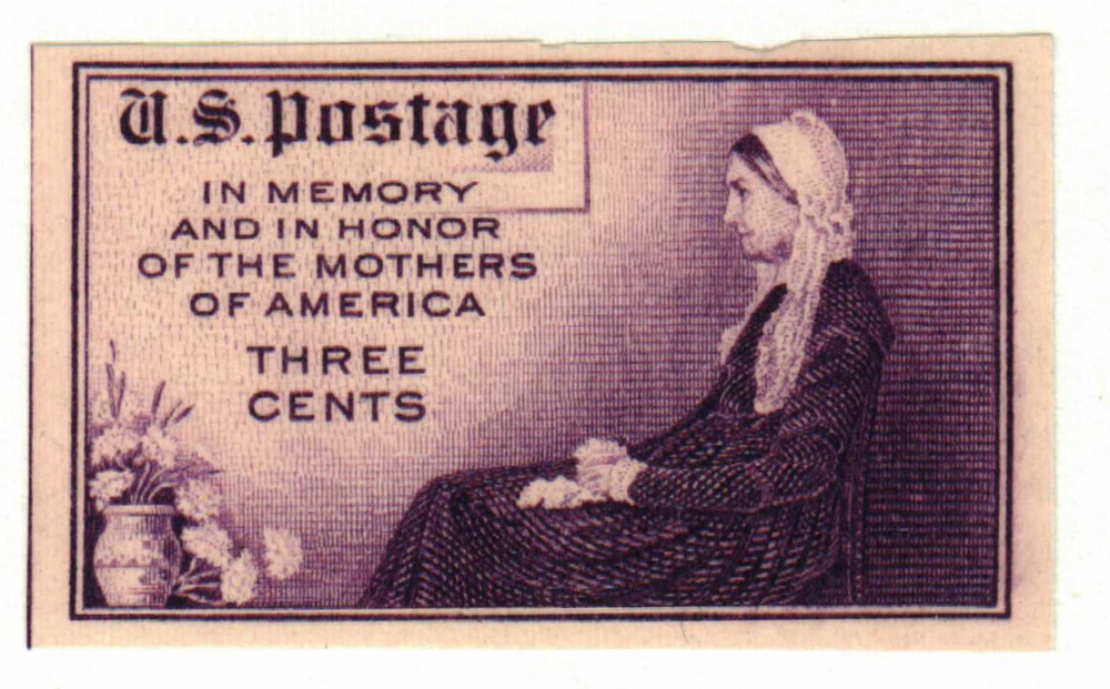754 - 1935 3c Mothers of America, Deep Purple, Imperf. - Mystic