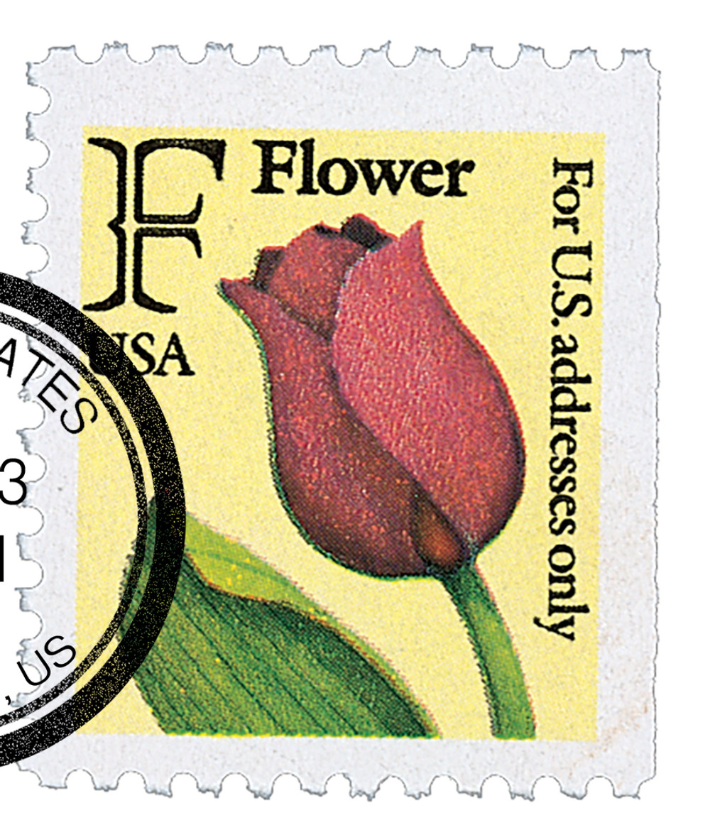 2519 - 1991 29c F-rate Flower, BEP booklet single - Mystic