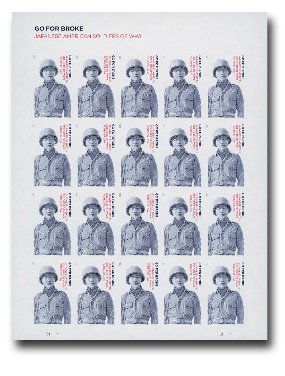 5593a - 2021 First-Class Forever Stamp - Imperforate Go For Broke