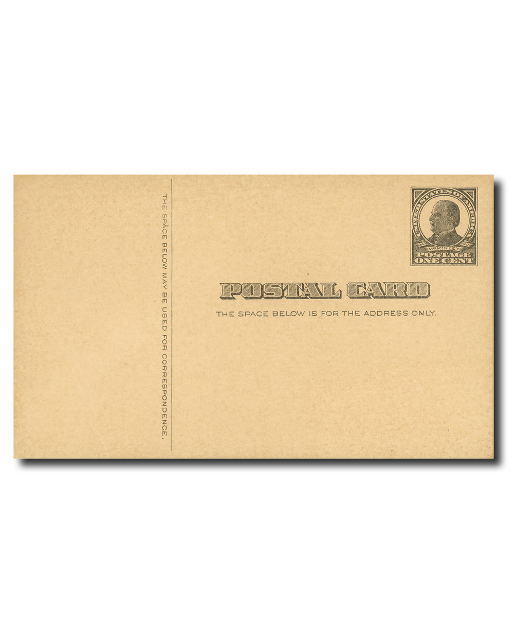 コレクション Postal card UX19 - 1907 1c William McKinley, Black, Buff, Postal Card - Mystic