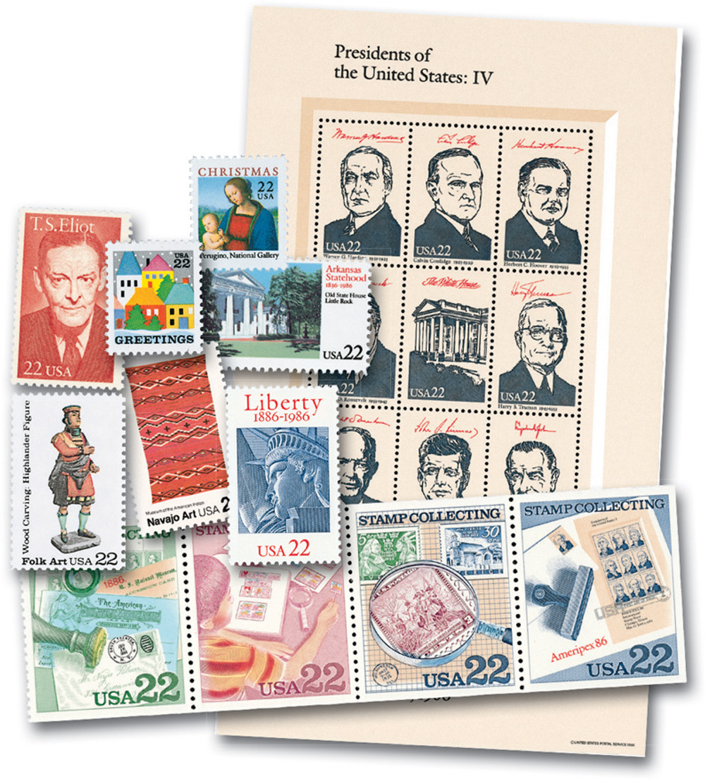 コレクション 1996 Commemorative Stamp Collection USA US Stamps 1996 USA Commemorative Stamp Collection Book with