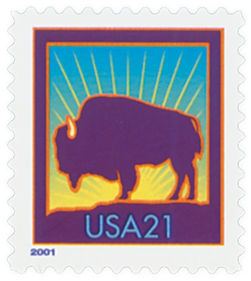 3468 - 2001 21c Bison, Large 2001 - Mystic Stamp Company