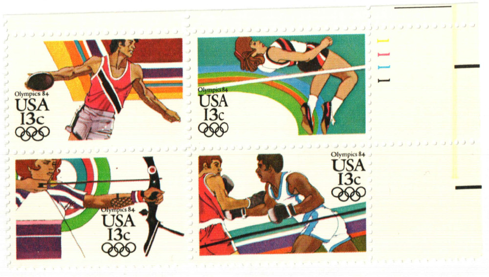 2048-51 - 1983 13c Los Angeles Summer Olympics - Mystic Stamp Company