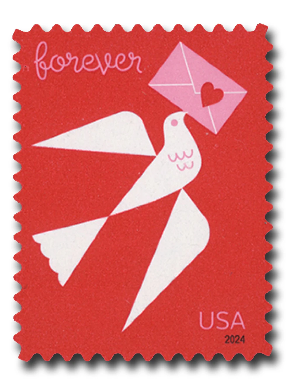 5826 - 2024 First-Class Forever Stamp - Love - Mystic Stamp Company