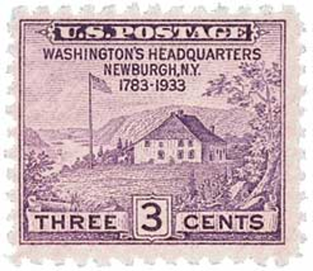 CiA様 752 - 1933 3c Washington's Headquarters, Violet - Mystic Stamp Company