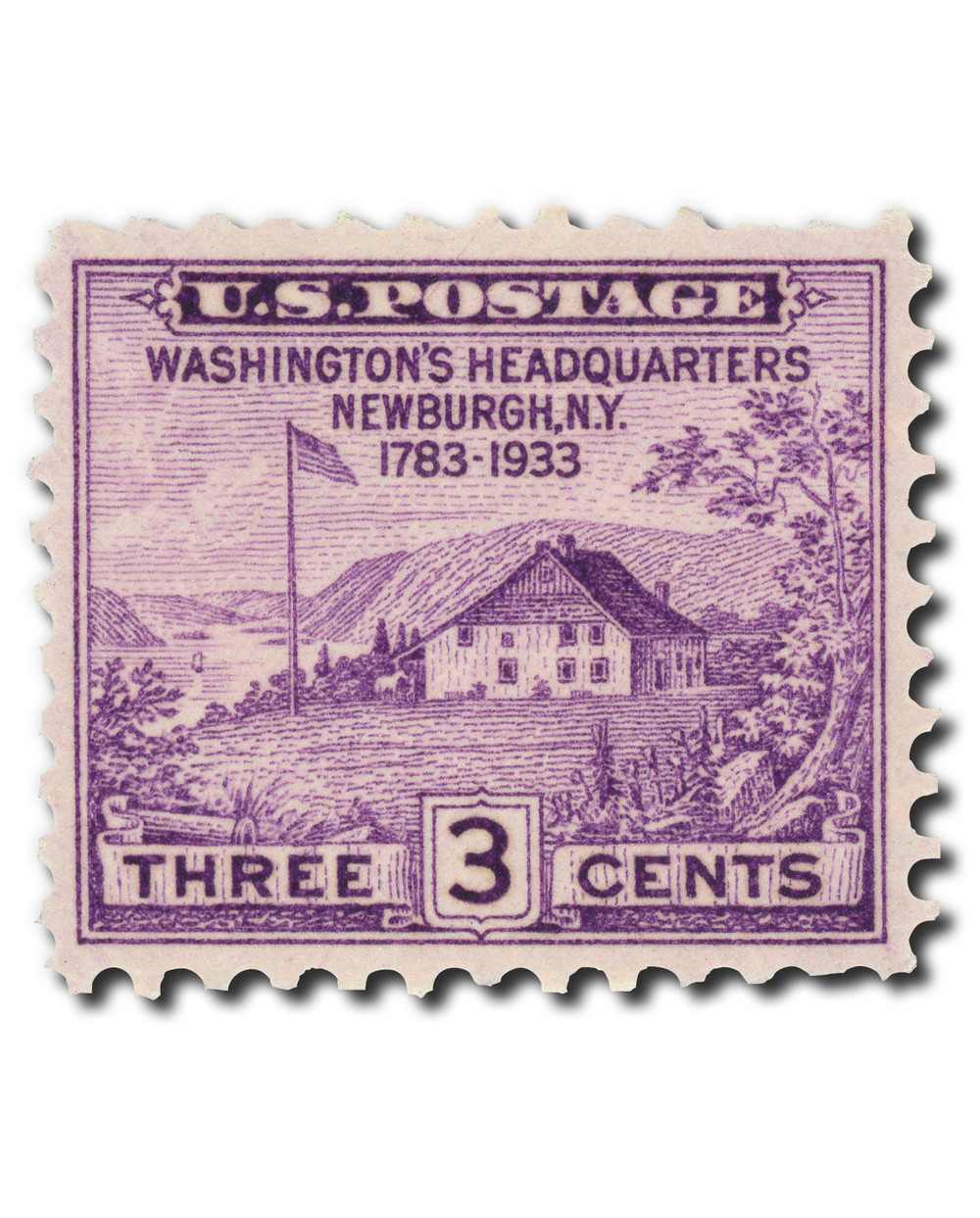 アメリカジョージ・ワシントン3セント使用済切手パープル／バイオレット 752 - 1935 3c Washington's Headquarters, Violet - Mystic Stamp Company