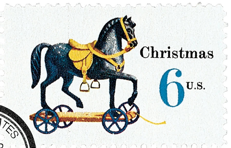 1416 - 1970 6c Christmas Toys-Horse - Mystic Stamp Company