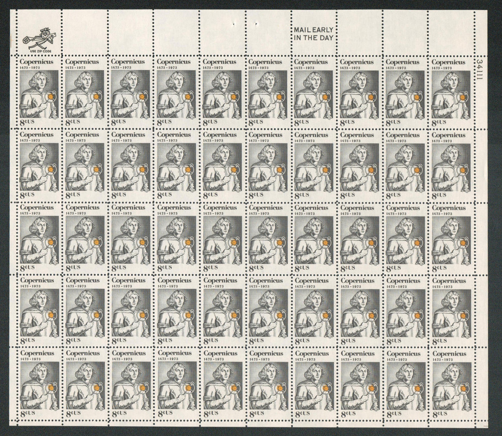 1488 - 1973 8c Nicolaus Copernicus - Mystic Stamp Company