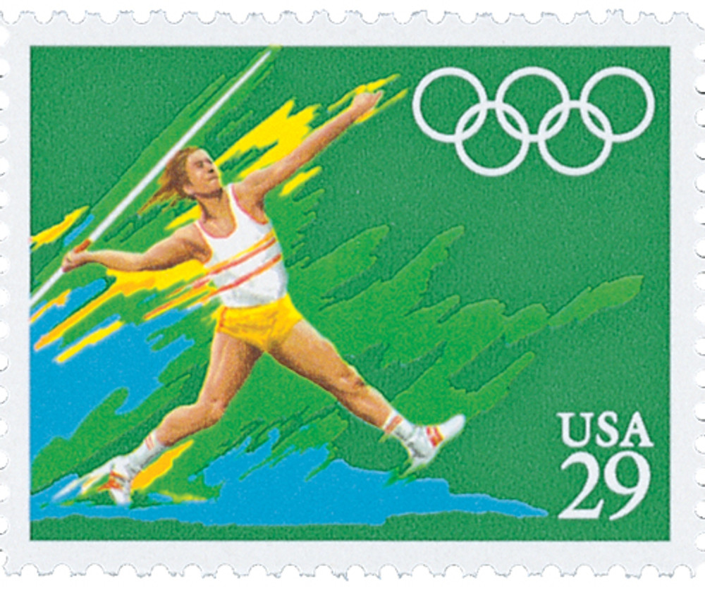 2556 - 1991 29c Summer Olympics: Javelin - Mystic Stamp Company