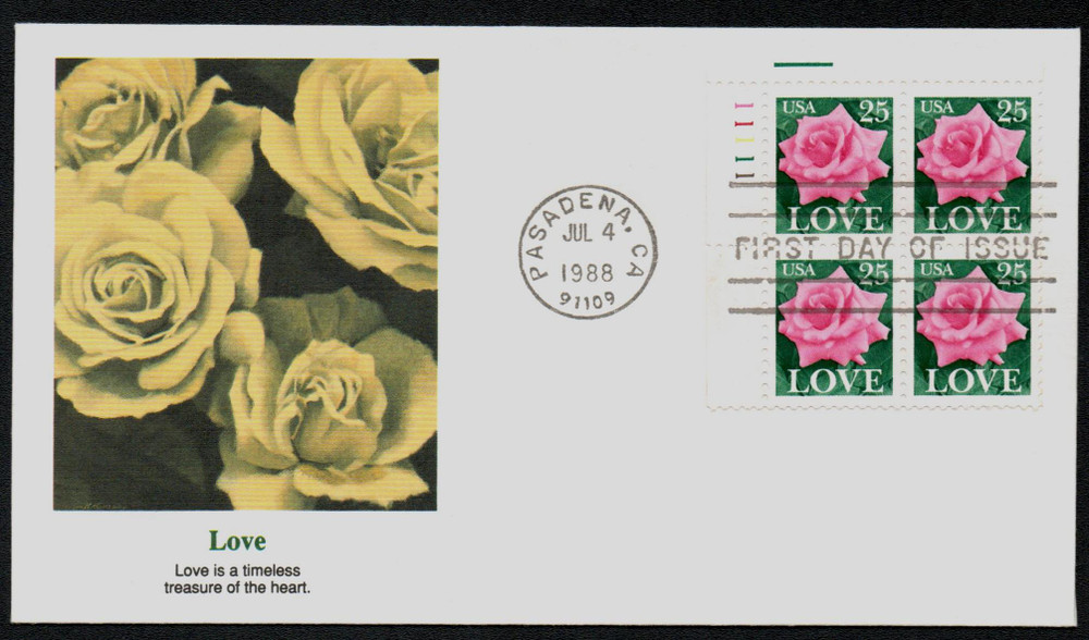 312899 -- Fleetwood First Day Cover (Plate Block) -- First Day Cover