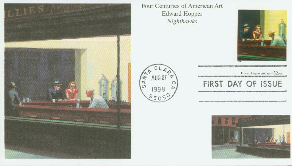 3236p - 1998 32c Four Centuries of American Art: Edward Hopper