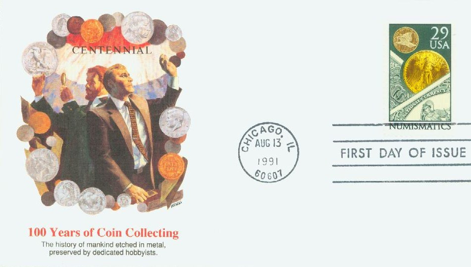 2558 - 1991 29c Numismatics - Mystic Stamp Company