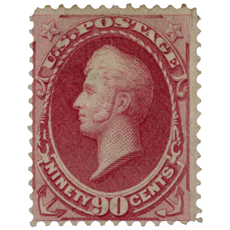166 - 1873 90c Oliver H. Perry, Rose Carmine, Hard Paper, Perf. 12