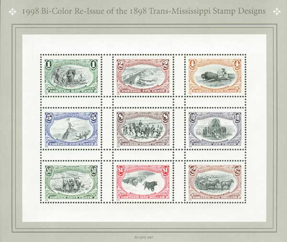 切手98 3209 - 1998 1c - $2 Trans-Mississippi Souvenir Sheet