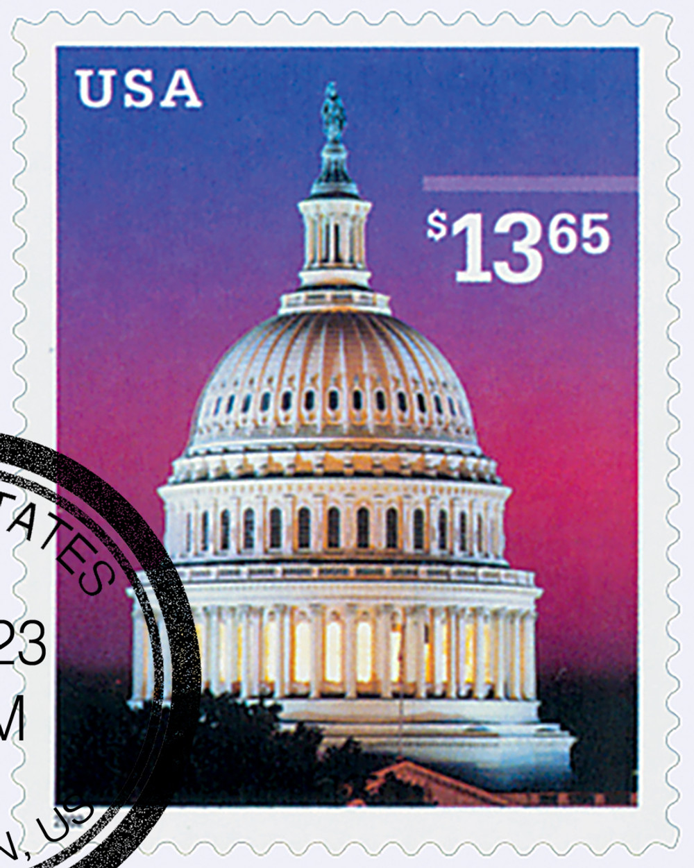 3648 - 2002 $13.65 U.S. Capitol Dome, Express Mail - Mystic